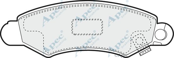APEC BRAKING Комплект тормозных колодок, дисковый тормоз PAD1094